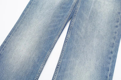 Women's Vintage Casual Mid Waist Straight Leg Jeans | Perfect for Casual Days