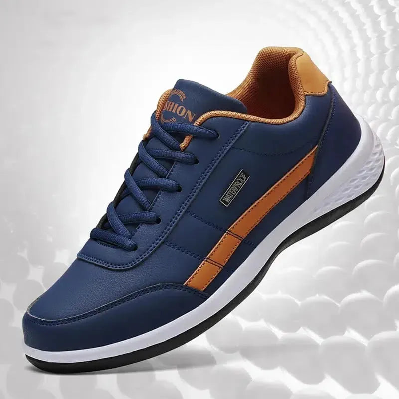 Vincent - Men's Leather Sneakers with Supportive Design