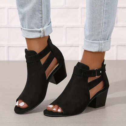 Rebecca - Comfortable Chunky Heel Open-Toe Sandals for Women