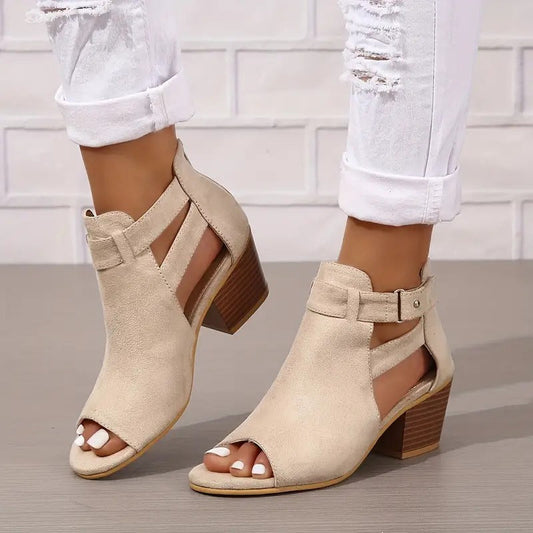 Rebecca - Comfortable Chunky Heel Open-Toe Sandals for Women