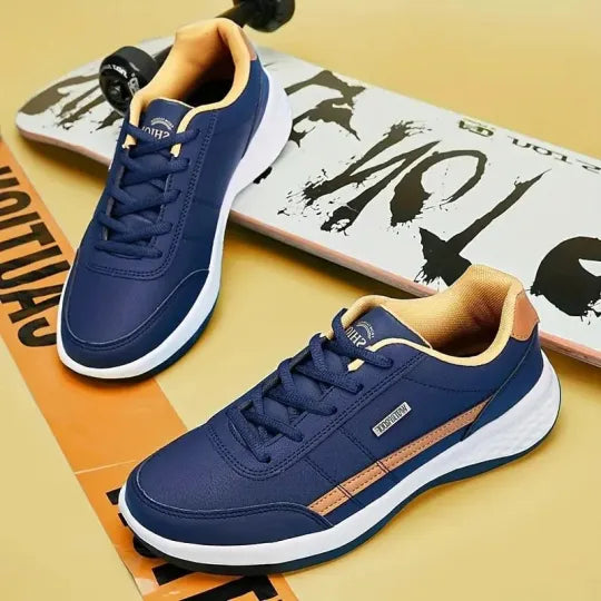 Vincent - Men's Leather Sneakers with Supportive Design