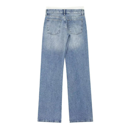 Women's Vintage Casual Mid Waist Straight Leg Jeans | Perfect for Casual Days