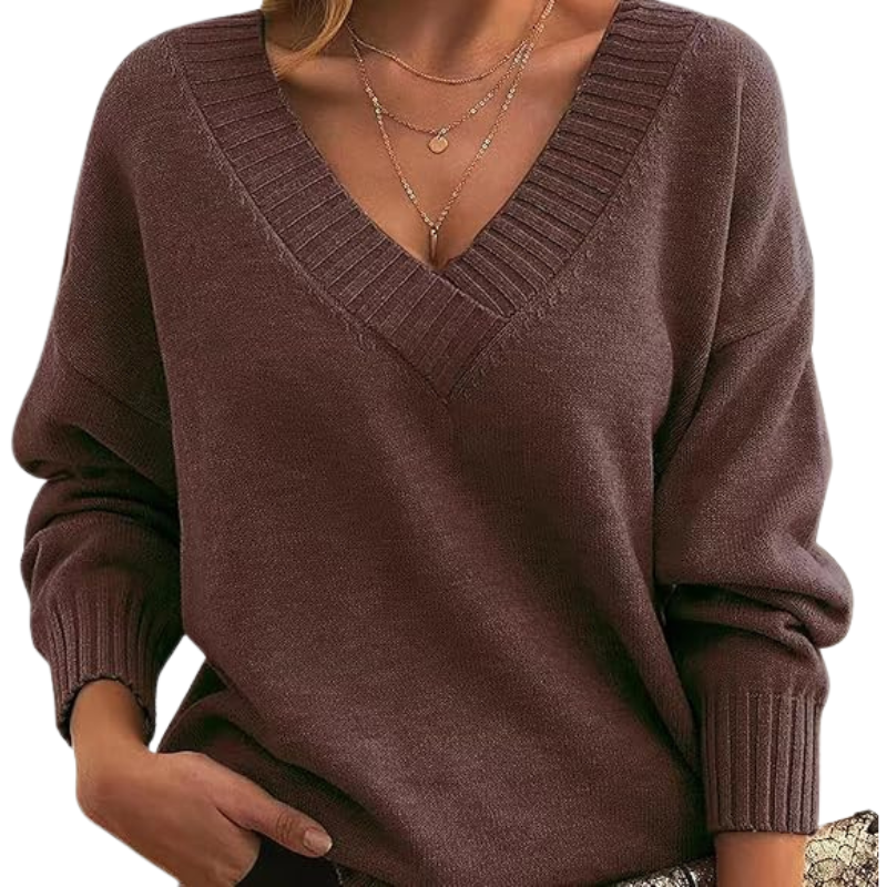 Sienna - Stylish V-Neck Cashmere Sweater