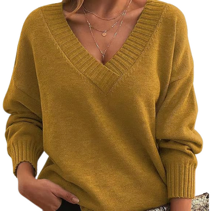 Sienna - Stylish V-Neck Cashmere Sweater