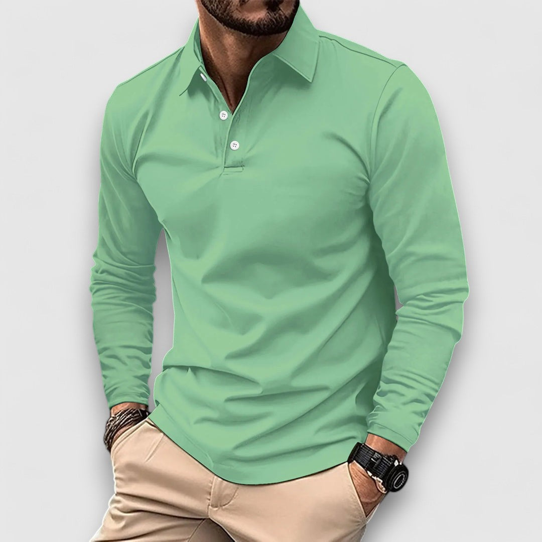 Amando - Casual Polo Shirt With Long Sleeves