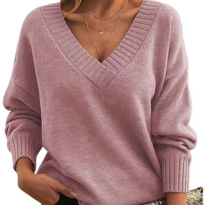 Sienna - Stylish V-Neck Cashmere Sweater