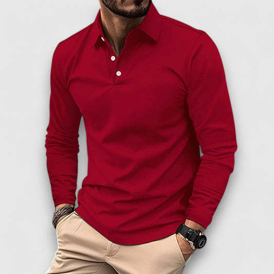 Amando - Casual Polo Shirt With Long Sleeves