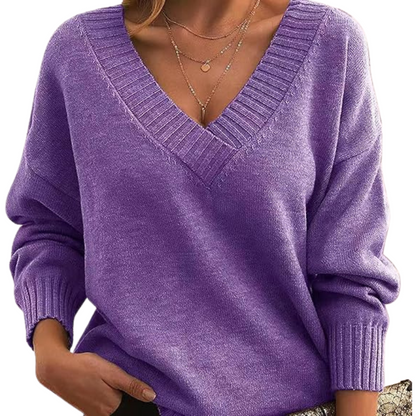 Sienna - Stylish V-Neck Cashmere Sweater