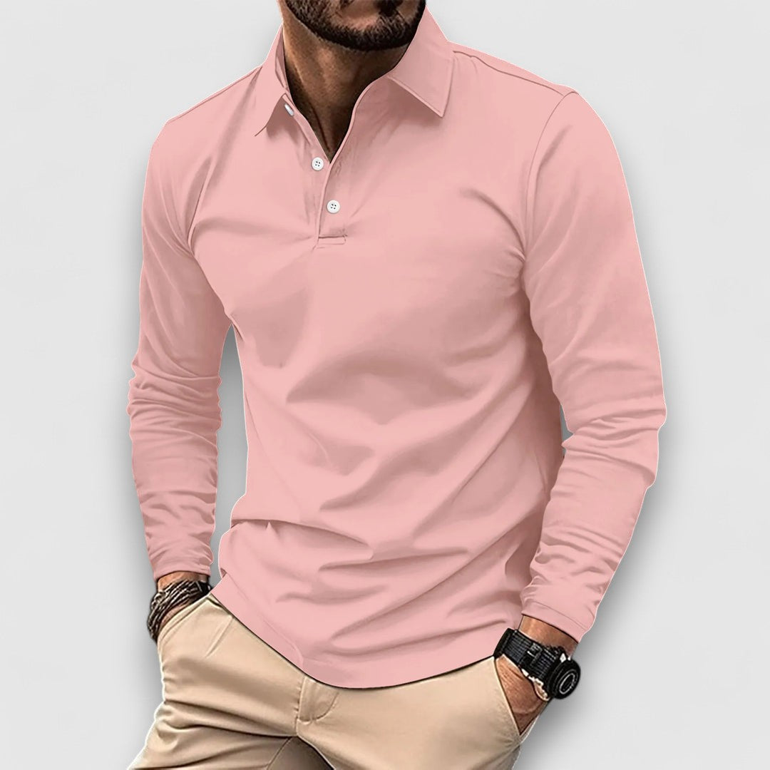 Amando - Casual Polo Shirt With Long Sleeves