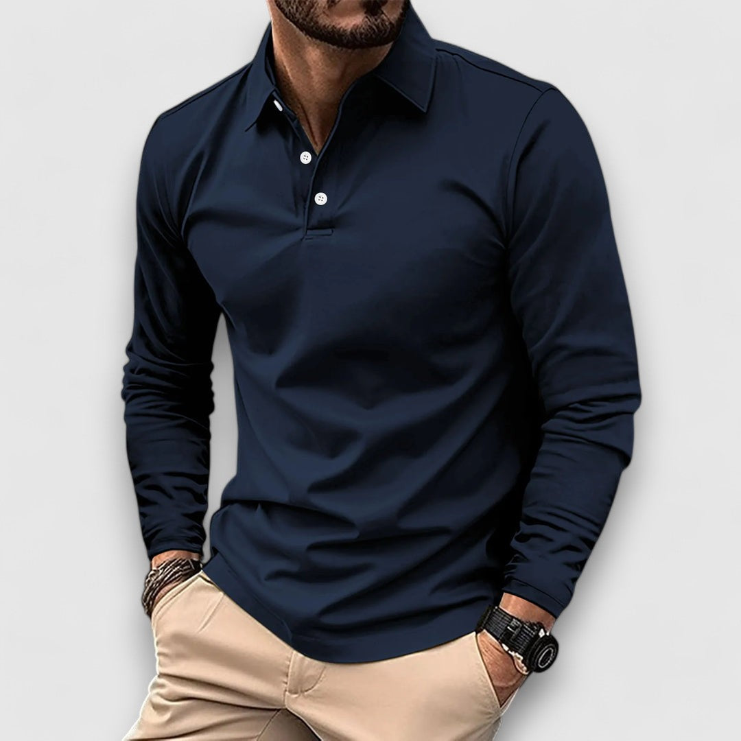 Amando - Casual Polo Shirt With Long Sleeves