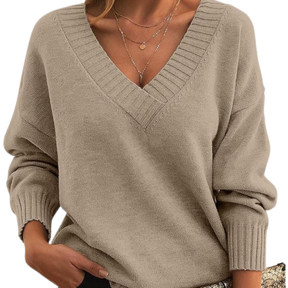 Sienna - Stylish V-Neck Cashmere Sweater