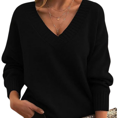 Sienna - Stylish V-Neck Cashmere Sweater