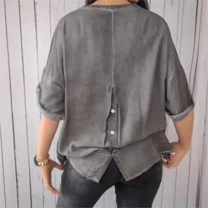 Lovely - Casual and Comfy V-Neck Shirt for Women