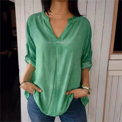 Lovely - Casual and Comfy V-Neck Shirt for Women