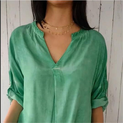 Lovely - Casual and Comfy V-Neck Shirt for Women