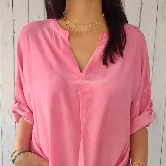 Lovely - Casual and Comfy V-Neck Shirt for Women